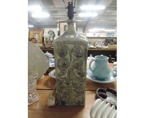 A ceramic lamp in the West German style 
