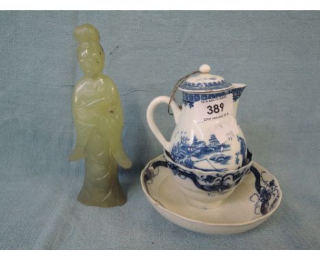 A selection of vintage oriental style ceramics and Jade figure