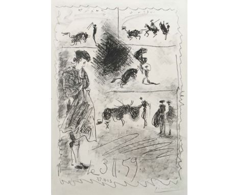 Picasso, PabloMálaga/Spanien 1881 - 1973 Mougins/Frankreich. "Scènes de corrida", Stierkampfszenen aus Carnet de la Californi