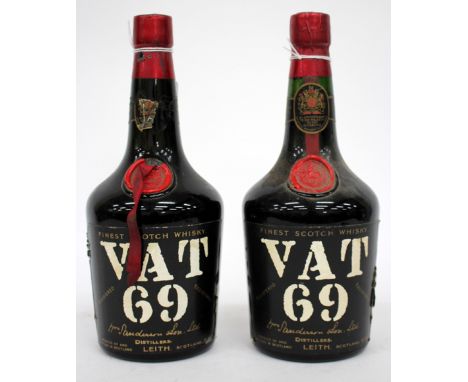 TWO BOTTLES OF LATE 1960'S/ EARLY 1970'S VAT 69 SANDERSON & SON FINEST SCOTCH WHISKEY (2)