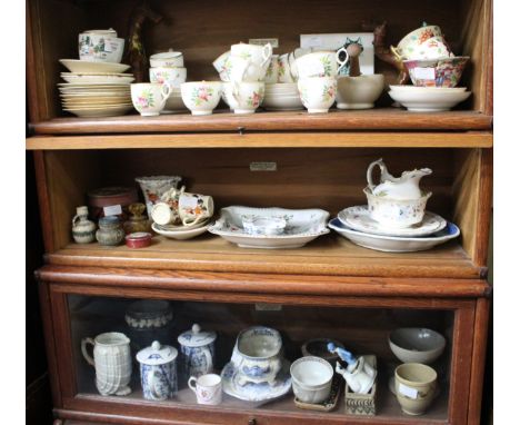 A VICTORIAN PART TEA AND COFFEE SERVICE decorated with rosa rugosa together with a chinese porcelain bowl, a Royal Doulton va