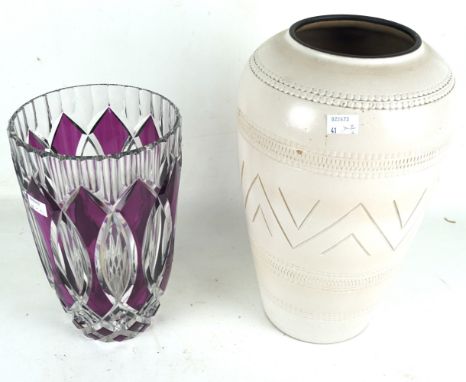 Antique Bohemian Glass Genie Bottle Form Vase - Ruby Lane