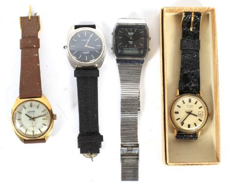 Four vintage wristwatches. To include a two Sekondas and a Roamer