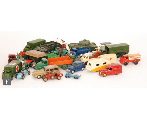 A collection of assorted diecast models, to include a Dinky 471 Austin Nestle van, a Dinky 418 Leyland Comet, a Corgi 206 Hil