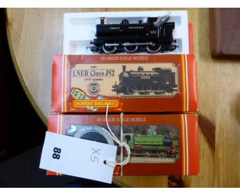 Five boxed Hornby 00 gauge locomotivesR.158 GWR Pannier Tank (Black Livery)  R.173 GWR '150' 0-4-0T (Not suitable for Zero 1)