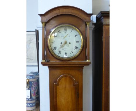 An early 19th century eight day mahogany longcase clock by Thomas Logan of Dorchesterc.1820, with bell strike movement, the s