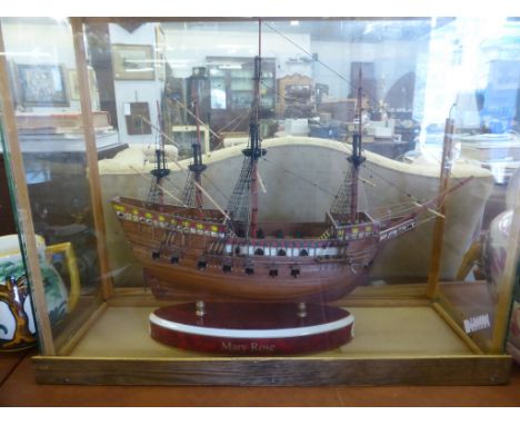A Ltd Edition cased model ship 'Mary Rose'.