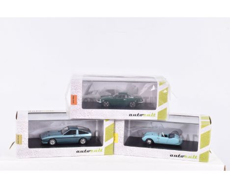 THREE BOXED LIMITED EDITION AUTOCULT DIECAST MODEL VEHICLES, the first a Micro Cars 2017 Berkeley T60 light blue, numbered 03