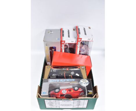 SIX BOXED 1:18 SCALE DIECAST MODEL FERRARIS, the first is a Eagles Race Ferrari 250 GTO 64 Le Mans 1964,numbered 300200, the 