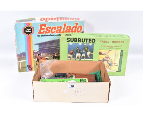 A BOXED SUBBUTEO CONTINENTAL DISPLAY EDITION SET, appears complete and in fairly good condition except missing one goalkeeper