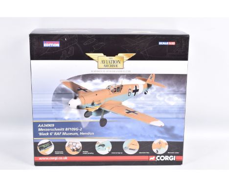 A BOXED LIMITED EDITION 1:32 SCALE CORGI AVIATION ARCHIVE MESSERSCHMITT DIECAST MODEL AIRCRAFT, numbered AA34909, included in