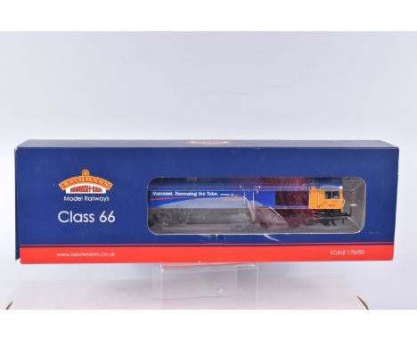 A BOXED OO GAUGE BACHMANN BRANCHLINE MODEL RAILWAY Class 66, no. 66722 'Sir Edward Watkin' in GBRf Metronet livery, Model Rai