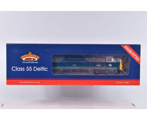 A BOXED OO GAUGE  BACHMANN BRANCHLINE MODEL RAILWAYS Class 55 'Deltic', no. 55003 'Meld' in BR Blue, Digital Sound Fitted, it