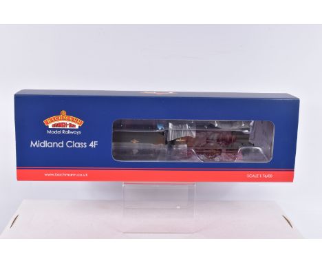 A BOXED OO GAUGE BACHMANN BRANCHLINE MODEL RAILWAYS Class 4F Midland 0-6-0, no. 44044 in BR Black with late crest - Weathered