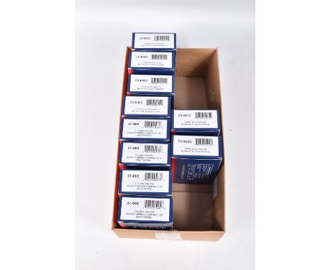 TEN BOXED OO GAUGE BACHMANN BRANCHLINE WAGONS, to include four of the  China Clay in BR Bauxite Weathered, item no. 33-080C, 