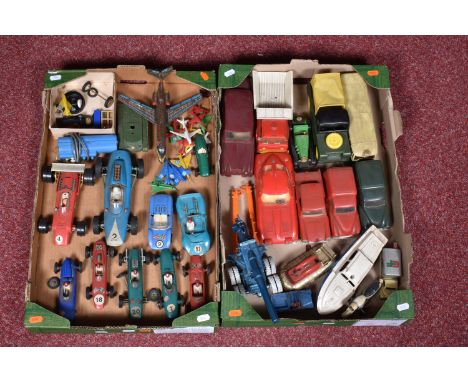 A QUANTITY OF ASSORTED VINTAGE PLASTIC VEHICLE MODELS, mainly c.1960's Hong Kong made, to include Minialuxe 1/43 scale Somua 