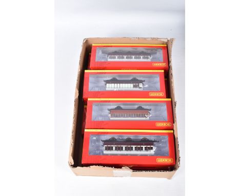 EIGHT BOXED OO GAUGE HORNBY MODEL RAILWAYS COACHES, to include LNWR 6 Wheel 1st Class Coach no. 1889, item no. R40073, LNWR 6