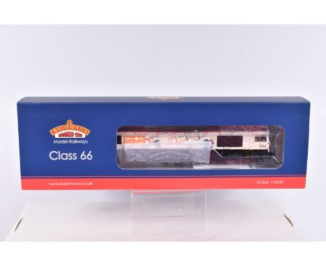 A BOXED OO GAUGE BACHMANN BRANCHLINE MODEL RAILWAY Class 66 Diesel, no. 66721 'Harry Beck' in GBRF Tube Map Transport for Lon