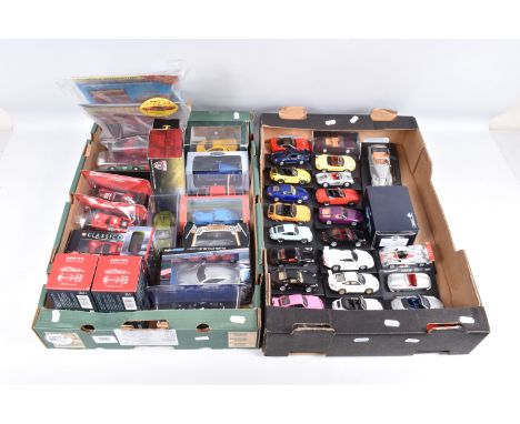 A QUANTITY OF BOXED AND BOXED MODERN DIECAST EUROPEAN AND AMERICAN CAR MODELS, to include a quantity of the DeAgostini 1/43 s