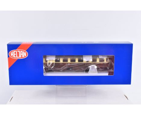 A BOXED OO GAUGE HELJAN GWR AEC DIESEL RAILCAR, no.29 in GWR Chocolate and Cream with Grey Roof and Coat of Arms Emblem, item