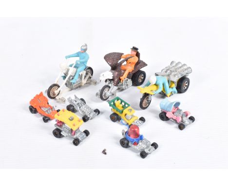 A QUANTITY OF UNBOXED AND ASSORTED MATTEL HOT WHEELS RRRUMBLERS MODELS, Bold Eagle (5947), Roamin' Candle (5883) and Bone Sha