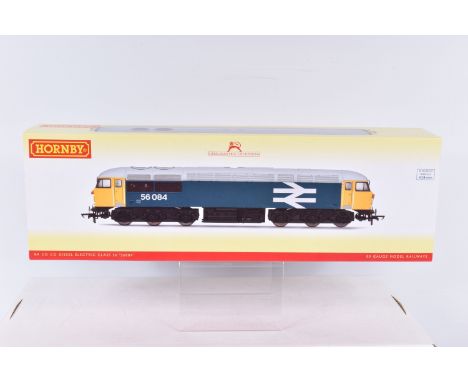 A BOXED OO  GAUGE HORNBY MODEL RAILWAYS BR Co-Co DIESEL ELECTRIC Class 56, no. 56084 in BR Large Logo Blue, item no. R3181, a