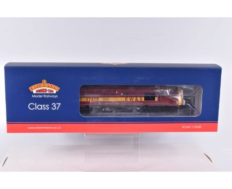 A BOXED OO GAUGE BACHMANN BRANCHLINE MODEL RAILWAYS Class 37, no. 37418 'East Lancashire Railway' in EW&amp;S Maroon and Gold