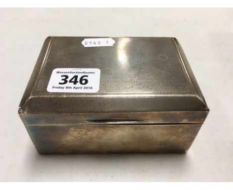 Silver Cigarette Box with Cedar Lining, Engine Turning to Lid, Chester hallmark