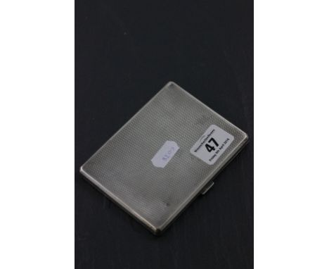 Silver Engine Turned Cigarette Case, London 1937