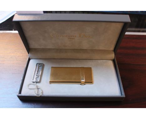 Boxed Christian Dior of Paris gilt Lighter 