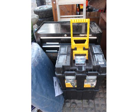 Craftsman Tool Chest and a Stacking Tool Chest and Ladder 