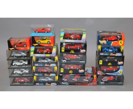 21 x 1:43 scale diecast Ferrari models by Hot Wheel, Jouef, Revell and similar. G-VG in F-G boxes.