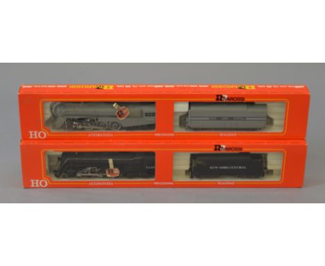 H0 Scale. Rivarossi 2 X New York Central 4-6-2 Hudson locomotives. Ref 1252 & 1273. VG boxed.
