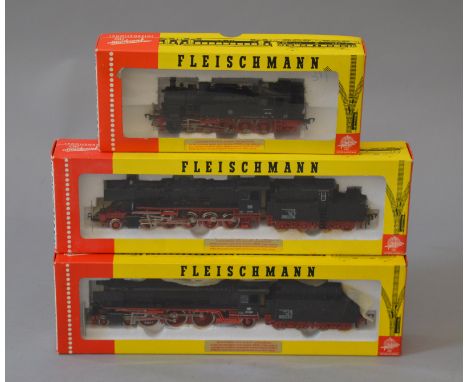H0 Scale Fleischmann 3 x DB steam locomotives. Ref 4094, 4170 & 4175. All VG boxed
