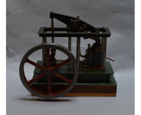 Live Steam. Well built beam engine. 7"Dia Fly Wheel.
