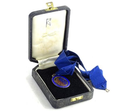 A silver and enamel medal, presented to the past mayor of the Borough of Stamford, in fitted case.