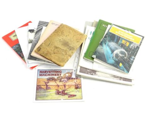 A collection of books and pamphlets, relating to Lincoln and Lincolnshire Engineering past, to include a Ruston oil engines m