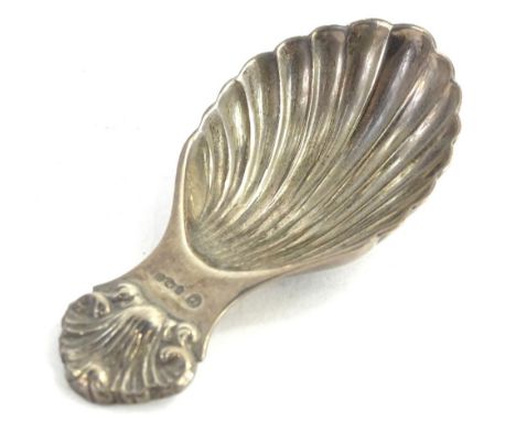 An Elizabeth II silver caddy spoon, with shell cast handle and bowl, Sheffield 1967.