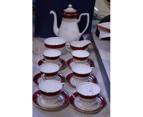 A vintage Royal Worcester 'Regency' bone china coffee service 