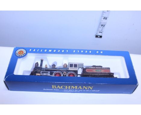 A Bachmann HO gauge locomotive and tender model number 