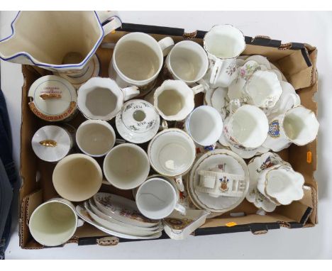 A collection of commemorative ceramics to include a 1937 Coronation jug, various mugs to include examples by Aynsley, Grimwad