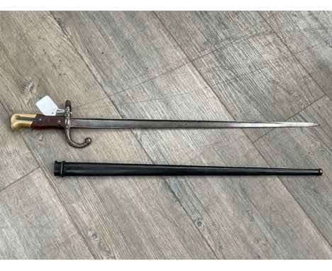 A French Model 1874 Gras bayonet with scabbard 