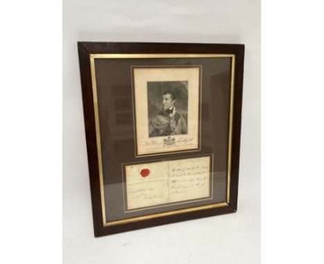 FIELD MARSHALL THE DUKE OF WELLINGTON (1769-1852) INTEREST: A letter written in the 3rd person, entirely in the Duke's hand b