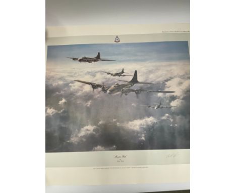 A limited-edition print by Robert Taylor, “Memphis Belle” signed by Robert K Morgan, Colonel USAF, unframed 