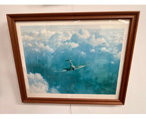 A print 'Evening Flight' after Gerald Coulson, signed by the artist to lower-right margin, framed and glazed 