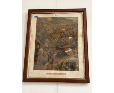 A late Victorian print “The Indian Frontier War 1897”, framed and glazed 