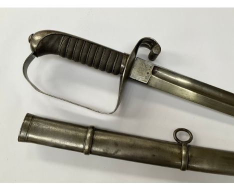 A Model 1861 Austrian cavalry sword, D shaped knucklebow, wired shagreen grip, with markings to blade Wn 95 2BHR 24, doesn’t 