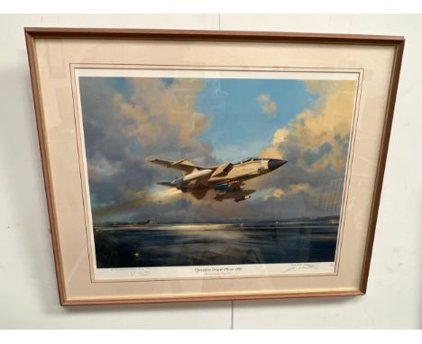 A limited-edition signed print 'Operation Desert Storm 1991' after Frank Wootton, 58/850, signed to margin by the artist and 