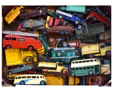 Quantity of vintage Dinky Toys diecast model vehicles to include; 968 TV Roving Eye, 555 Fire Engine, Austin Atlantic, 480 Ko