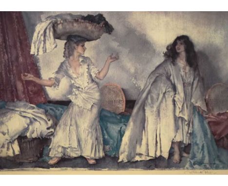 After Sir William Russell Flint, limited edition coloured print, 'The Balance', signed in pencil, 43cm x 58cm